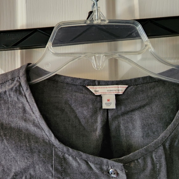 Gap button down collarless blouse - Picture 3 of 4
